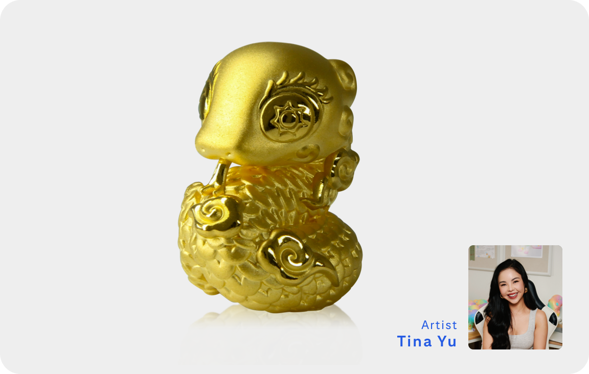 Exclusive 24K Gold Fortune Keeper Figurine designed by Tina Yu