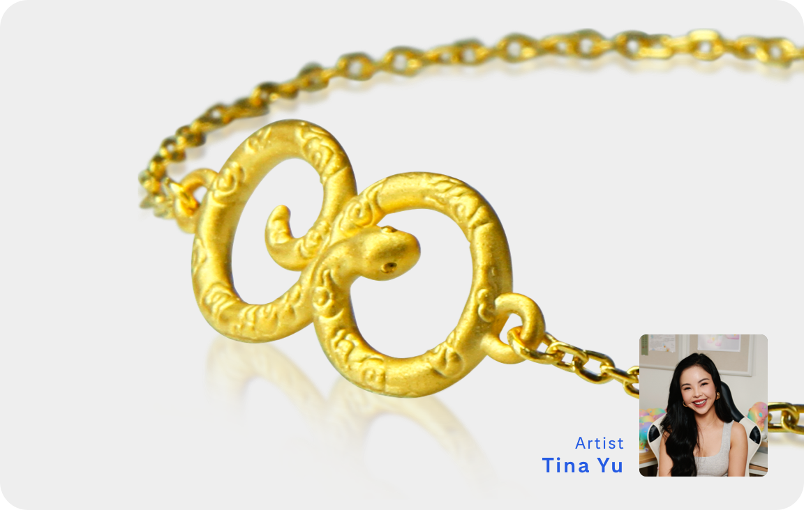 Exclusive 24K Gold Eternity Bracelet designed by Tina Yu