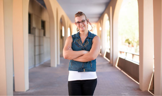 Image of a transgender woman smiling